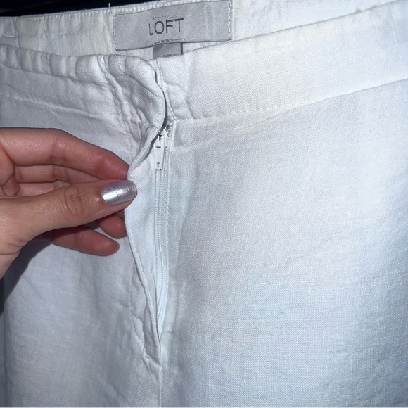 Ann Taylor Loft women shorts Color: white Size:6.                   100% Cotton - Picture 4 of 7